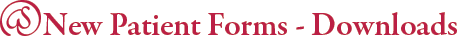 New Patient Forms Downloads
